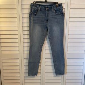 Time and Tru high rise size 12 skinny faded jean.  Super stretchy!